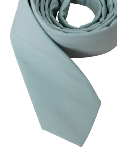 Dolce & Gabbana Mint Green Cotton Adjustable Tie Men