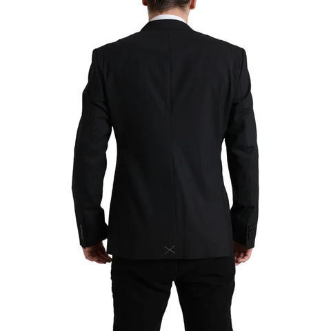 Dolce & Gabbana Black Wool MARTINI Stretch Jacket Blazer