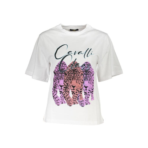 Cavalli Class White Cotton Women T-Shirt