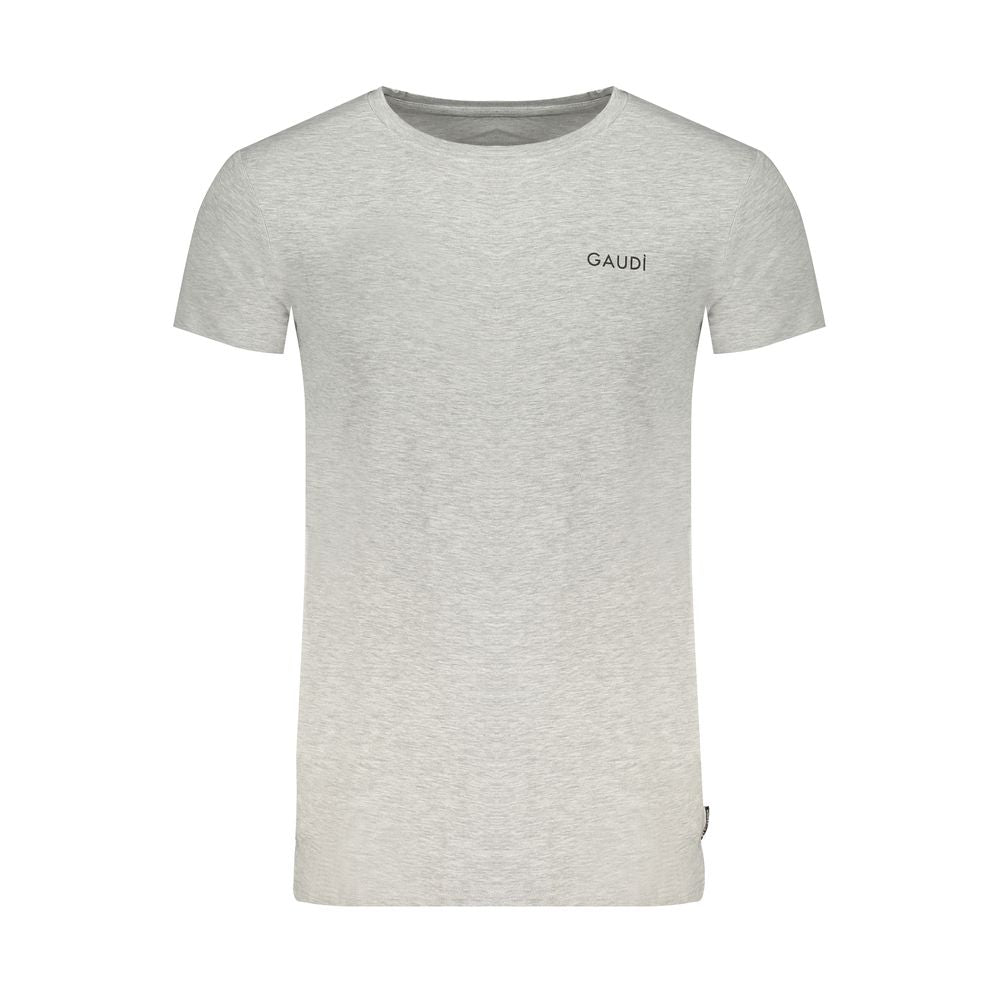Gaudi Gray Cotton T-Shirt
