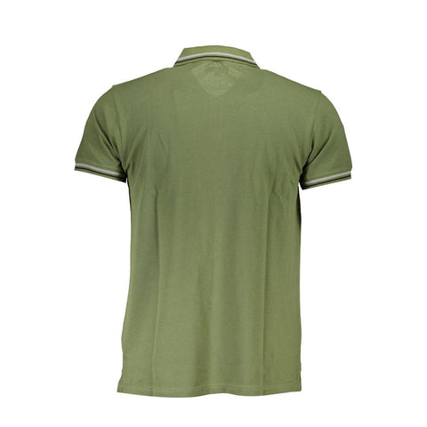 Cavalli Class Green Cotton Polo Shirt