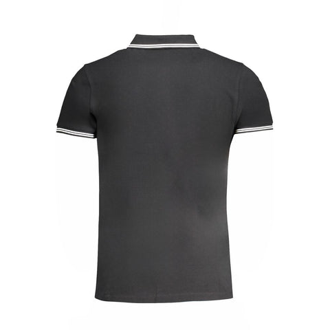 Cavalli Class Black Cotton Polo Shirt