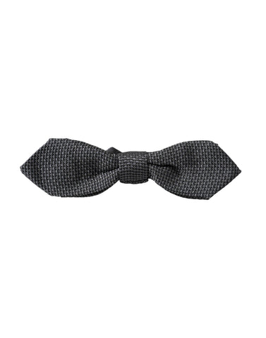 Dolce & Gabbana Gray Silk Weaved Adjustable Neck Men Papillon Bow Tie