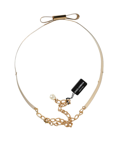 Dolce & Gabbana Gold Brass Adjustable Women Waist Chain Belt