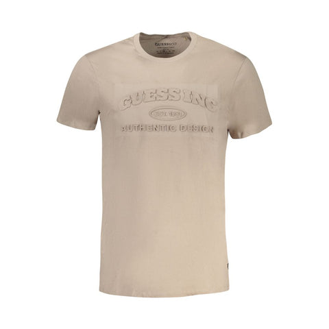 Guess Jeans Beige Cotton T-Shirt