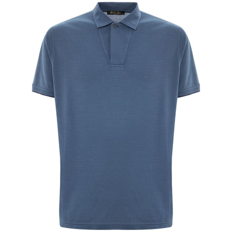 Loro Piana Light Blue Cotton Polo Shirt