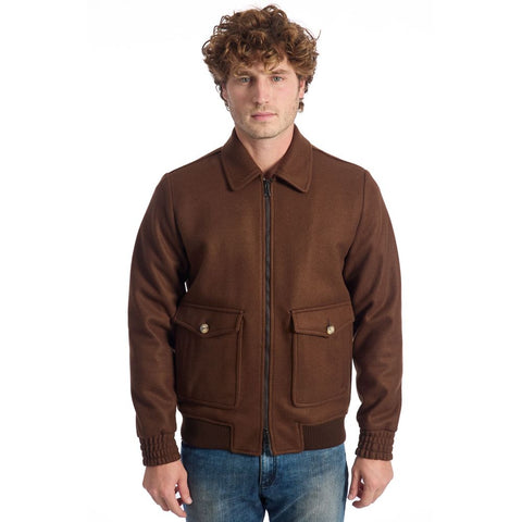 Roberto Pepe Luxury Brown Viscose Jacket