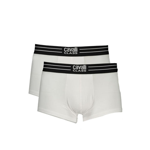 Cavalli Class White Cotton Underwear