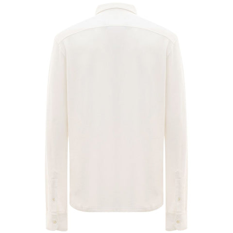 Corneliani White Cotton Polo Shirt