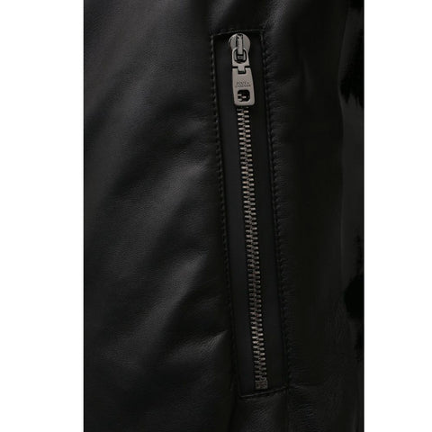 Dolce & Gabbana Black Leather Di Lambskin Jacket