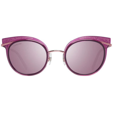 Swarovski Purple Metal And Plastic Sunglasses