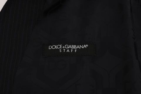 Dolce & Gabbana Sleek Striped Wool Blend Waistcoat Vest