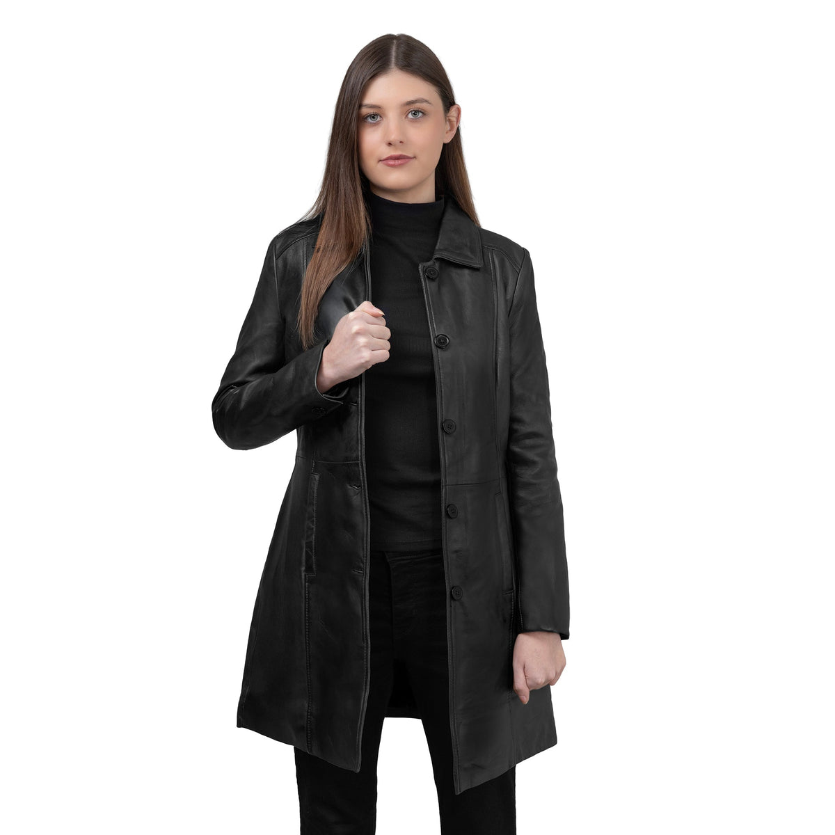 Jammie Women's Fashion Leather Coat
