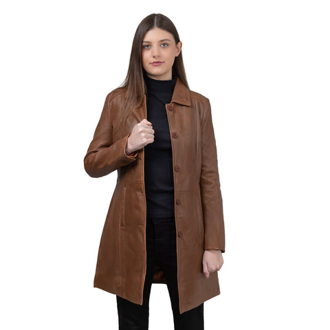 Jammie Women's Fashion Leather Coat