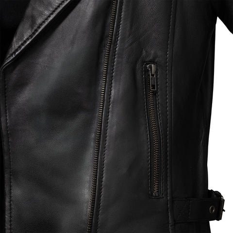 Jolene Women's Asymmetrical Zipper Leather Jacket