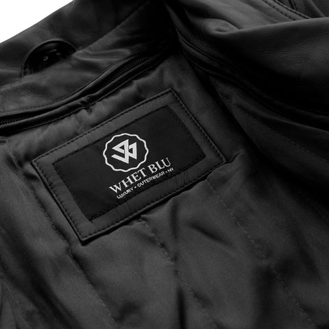 Queens Womens Fashion Leather Jacket Black