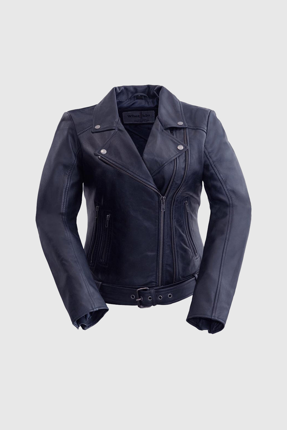 Chloe Womens Fashion Leather Jacket Violet
