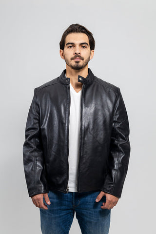 Blake Mens Leather Jacket Black