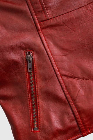 Abigail Women's Vintage Moto Leather Jacket