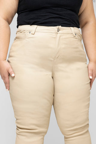 Arya Women's Fashion Stretch Leather Pants