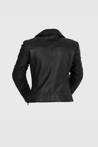 Betsy Womens Fashion Leather Jacket black