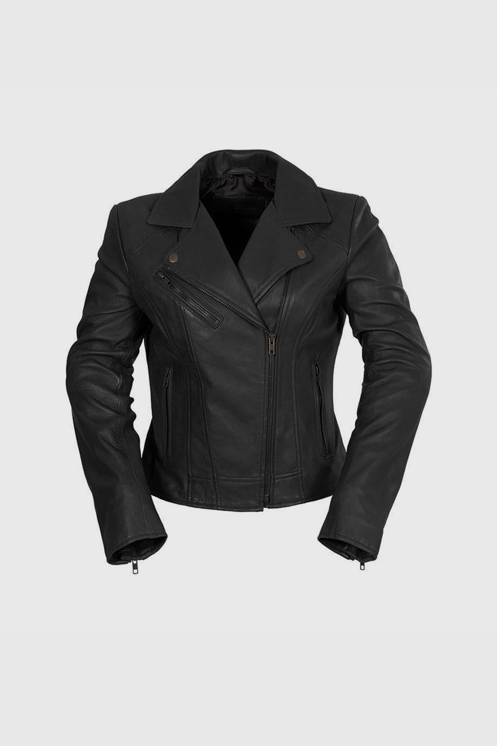 Betsy Womens Fashion Leather Jacket black