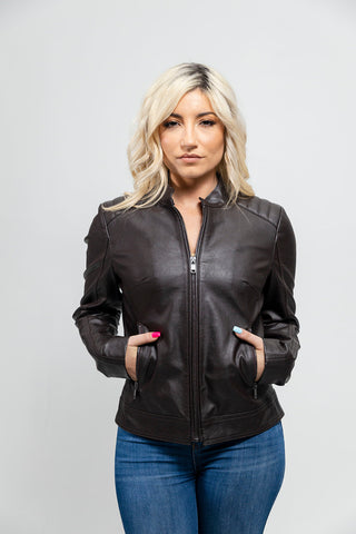 Beverly Women's Vegan Faux Leather/Perforated Jacket