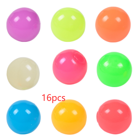 Luminous Sticky Ball Toys Sticky Wall Home Party Games Glow In The Dark Novelty Toys Decompression Squeeze Toy