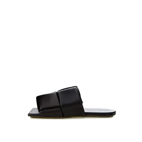 Bottega Veneta Black Leather Sandal