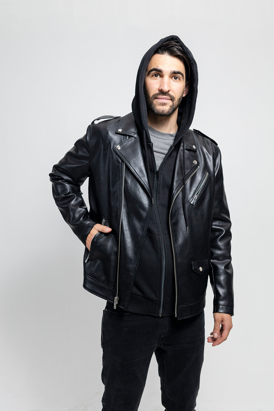 Ralph Men's Vegan Faux Leather Jacket