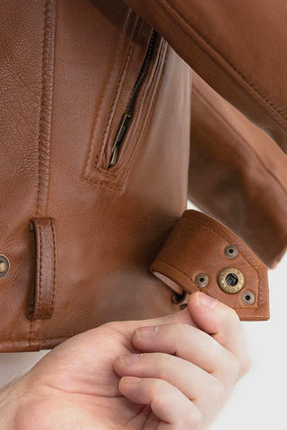 Rebel Womens Leather Jacket Whiskey