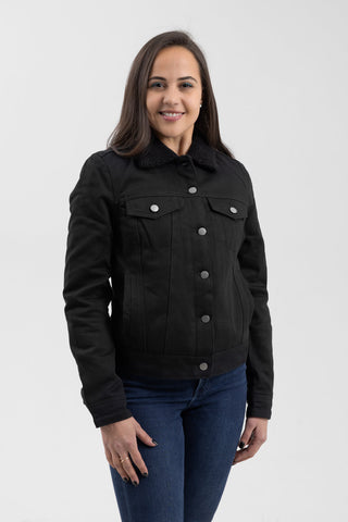 Samantha Women's Faux Shearling Twill Jacket