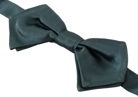 Dolce & Gabbana Elegant Green Silk Bow Tie