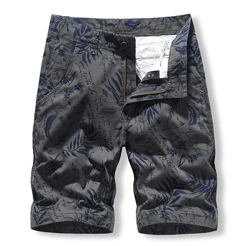 Men's fashion camouflage cotton washed Capri pants