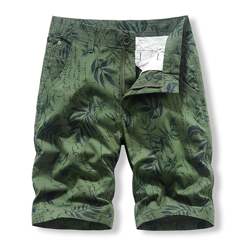 Men's fashion camouflage cotton washed Capri pants